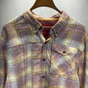 John John Browning Flannel Shirt Plaid Button Up Long Sleeve Casual XL